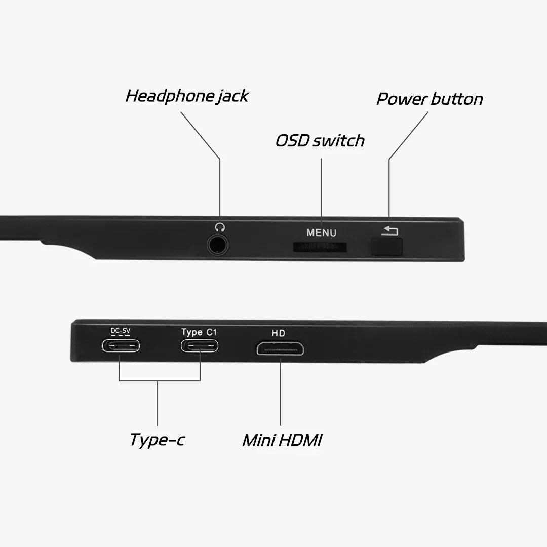 ReHisk RE-15.6SC -  Portable Monitor With Smart Cover