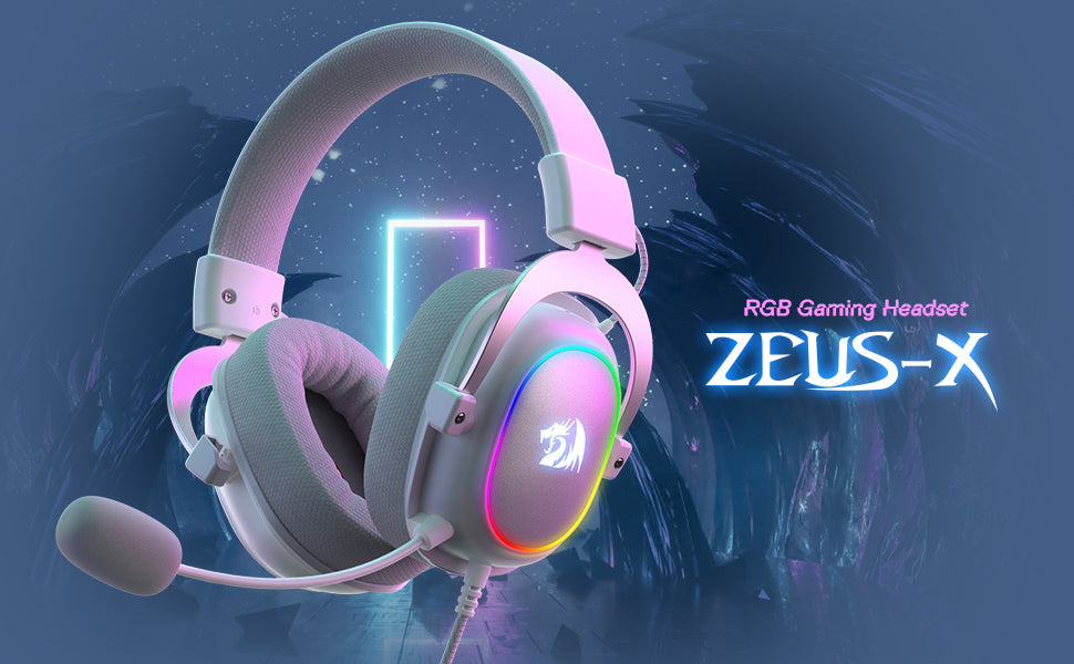 Redragon H510 Zeus-X RGB Wired Backlit Gaming Headset 7.1 Surround Sound Multi Platforms Headphone