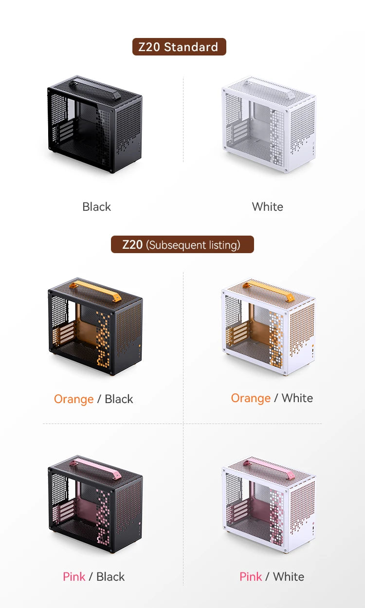 JONSBO Z20 MATX ATX PC Case Chassis 20L Detachable Handle Case 163mm Air-Cooled Graphics Card Type-C Desktop Small Space 컴퓨터 케이스