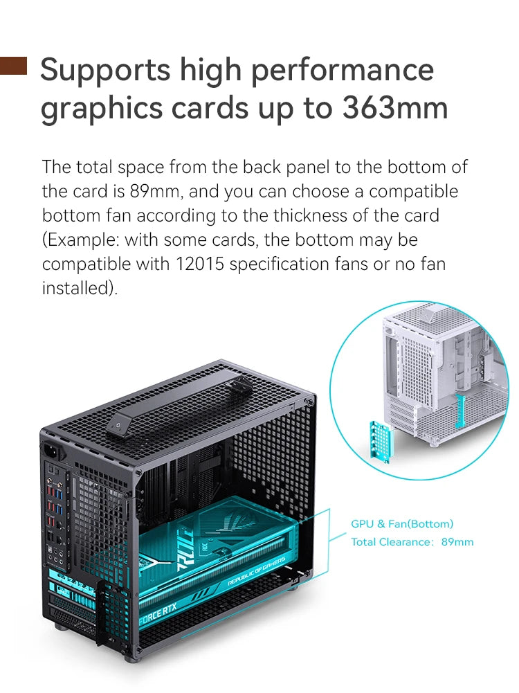 JONSBO Z20 MATX ATX PC Case Chassis 20L Detachable Handle Case 163mm Air-Cooled Graphics Card Type-C Desktop Small Space 컴퓨터 케이스