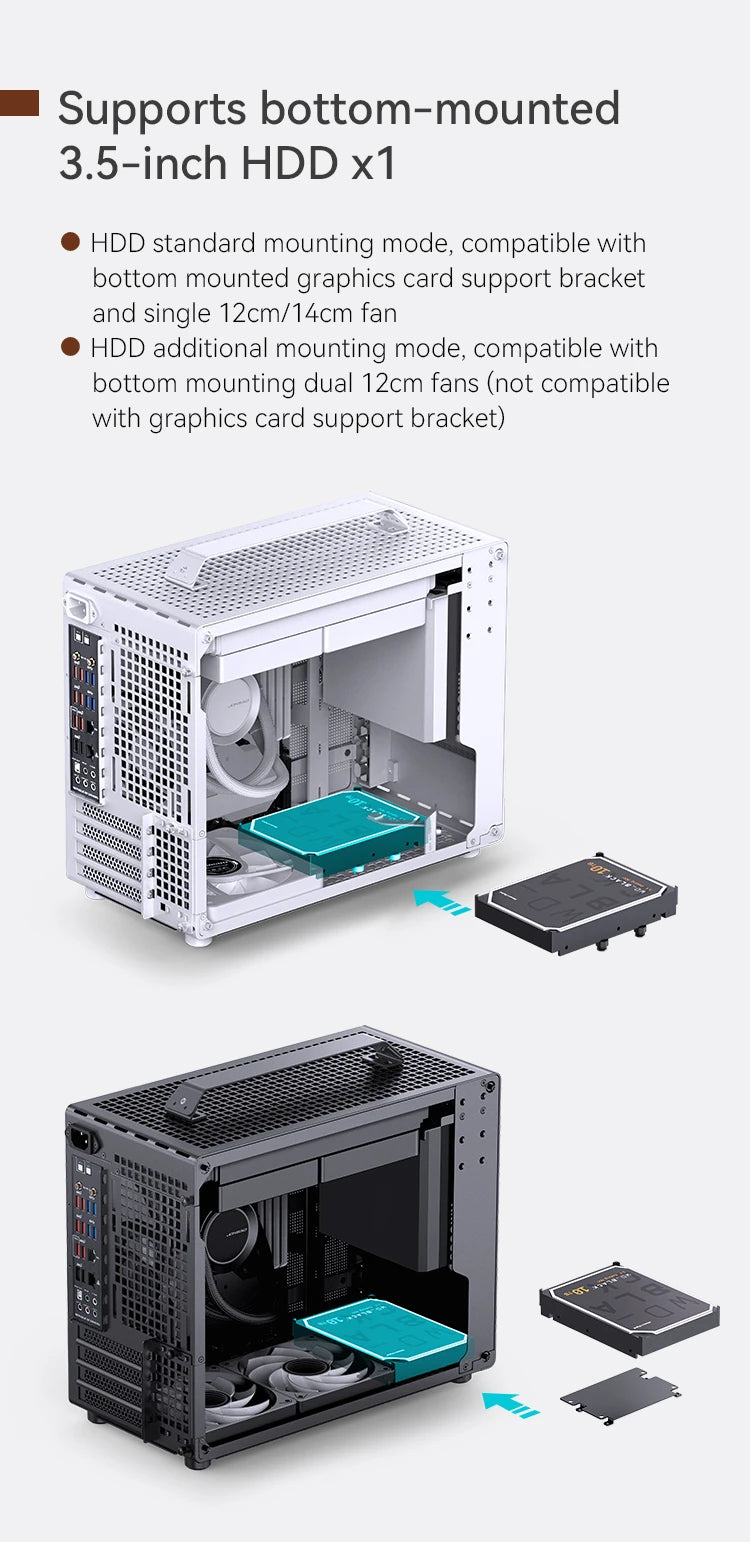 JONSBO Z20 MATX ATX PC Case Chassis 20L Detachable Handle Case 163mm Air-Cooled Graphics Card Type-C Desktop Small Space 컴퓨터 케이스