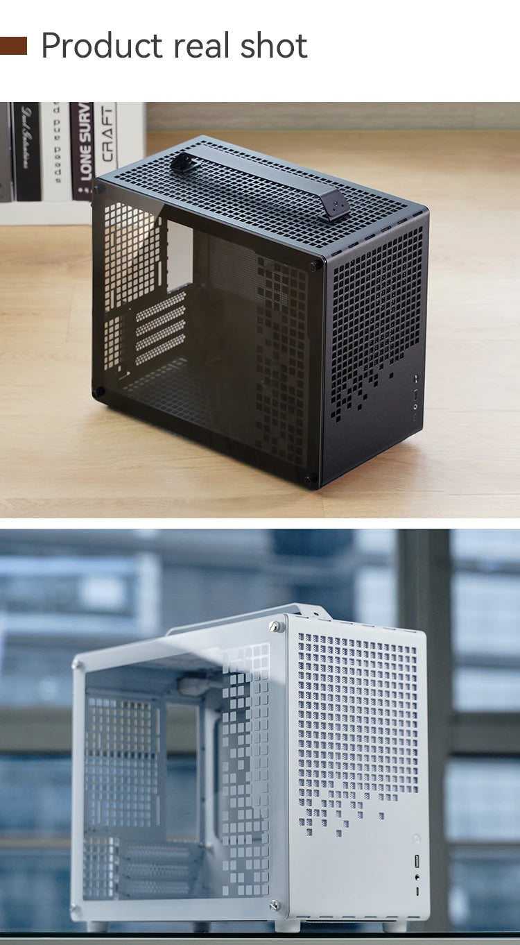 JONSBO Z20 MATX ATX PC Case Chassis 20L Detachable Handle Case 163mm Air-Cooled Graphics Card Type-C Desktop Small Space 컴퓨터 케이스