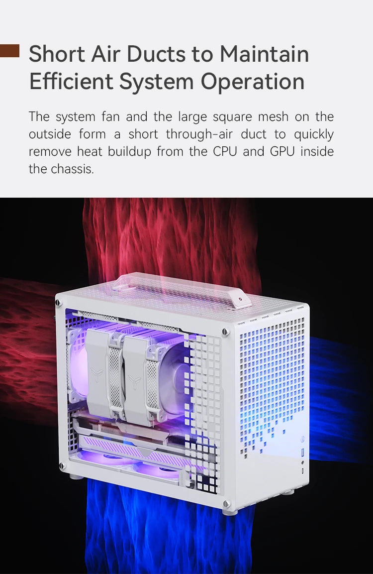 JONSBO Z20 MATX ATX PC Case Chassis 20L Detachable Handle Case 163mm Air-Cooled Graphics Card Type-C Desktop Small Space 컴퓨터 케이스