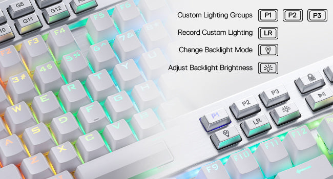 Redragon K550 RGB Gaming 104 Keys + 12 Macro G Keys Wired Mechanical & Wrist Rest Keyboard