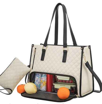 Women's Insulated Lunch Bag – Large Leak-Proof Tote with Laptop Storage | 8 Colors