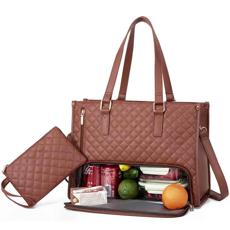 Women's Insulated Lunch Bag – Large Leak-Proof Tote with Laptop Storage | 8 Colors