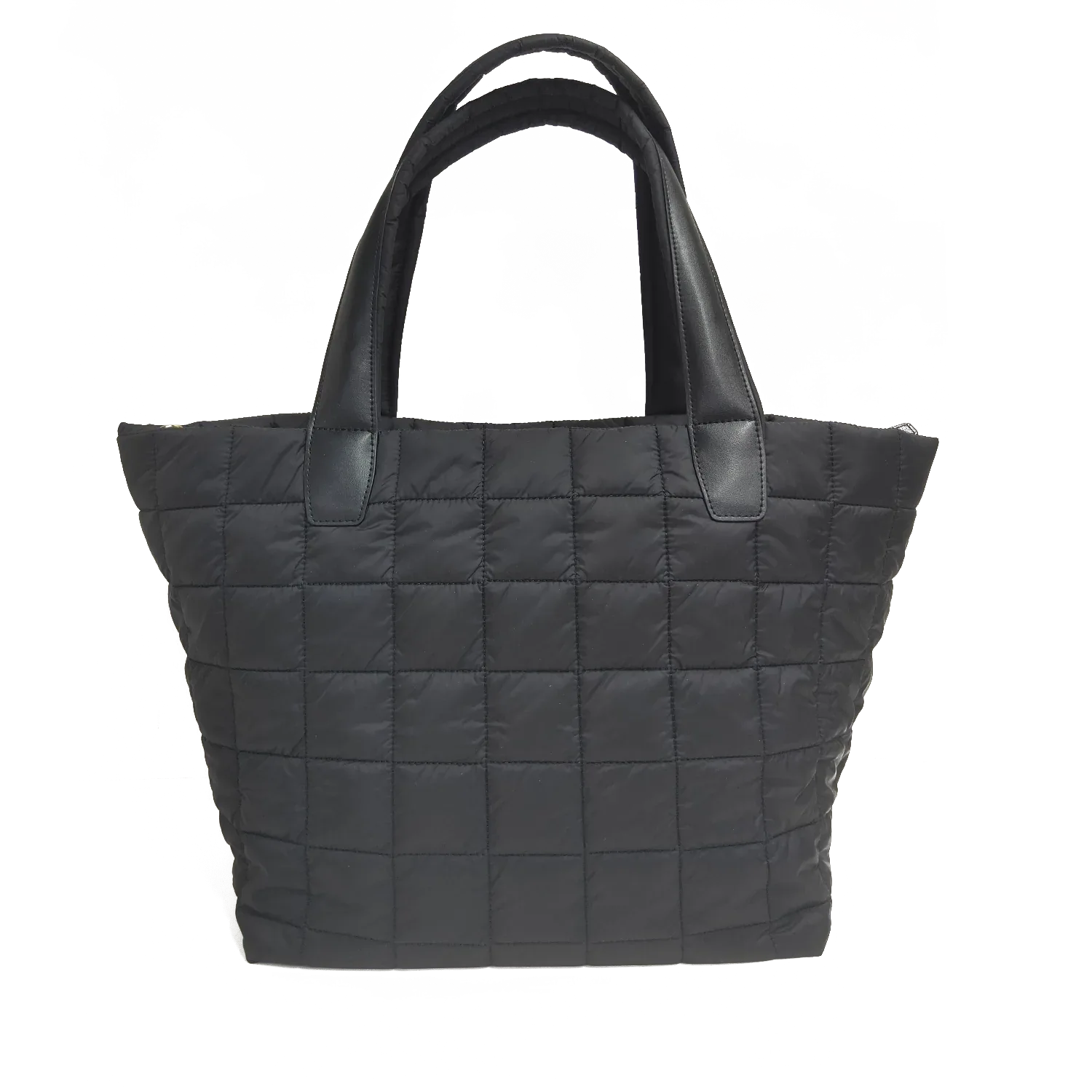 Quilted Nylon Tote Bag for Women – Lightweight 16” Laptop Work & Travel Tote
