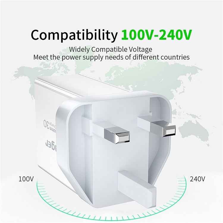 Three-Port USB Fast Charge 30WQC30 Mobile Phone Charger