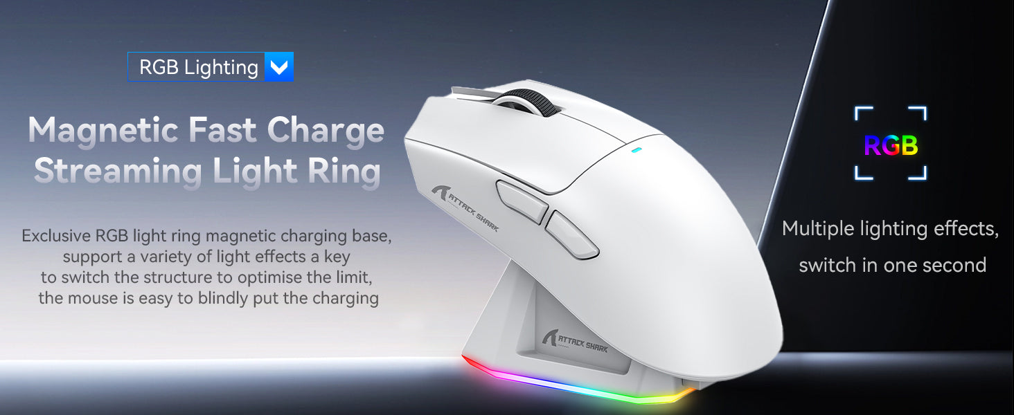 MAMBASNAKE x ATTACK SHARK R1 59g SUPERLIGHT Mouse, PixArt PAW3311 Gaming Sensor, BT/2.4G Wireless/Wired Gaming Mouse