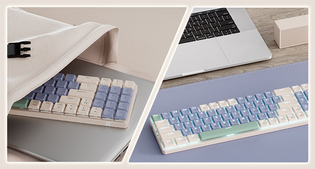 Redragon BS8772 Wireless Keyboard and Mouse Combo,78 Keys 2.4Ghz Wireless Low-Profile Mechanical Keyboard/2400 DPI Ergonomic Mou