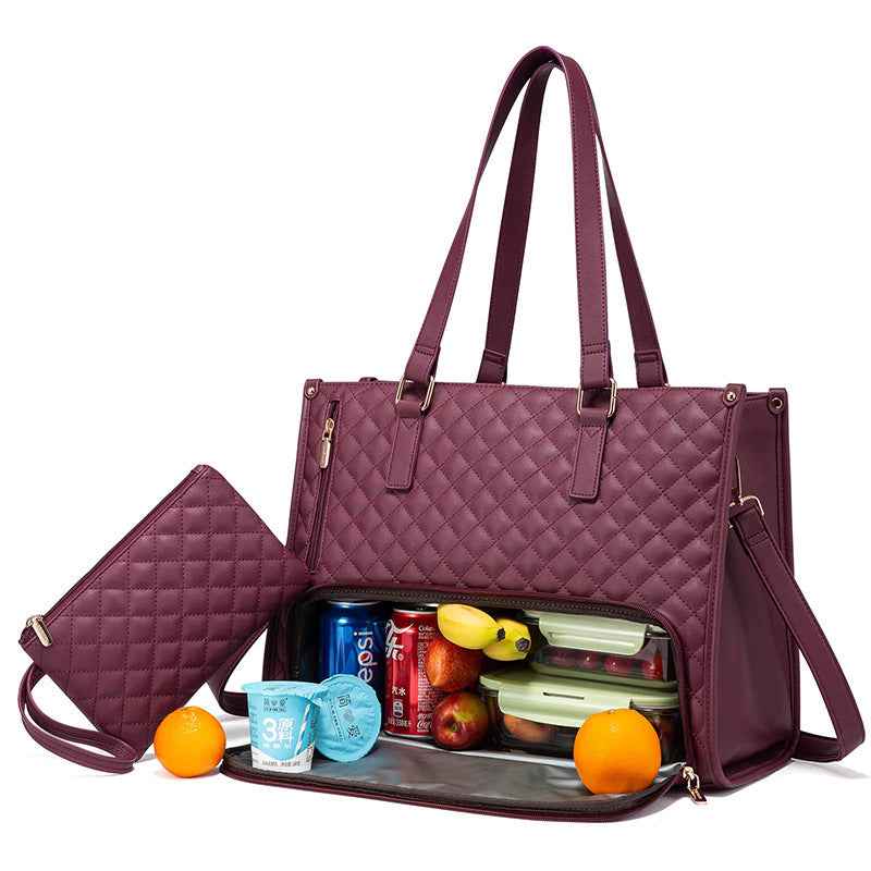 Women's Insulated Lunch Bag – Large Leak-Proof Tote with Laptop Storage | 8 Colors