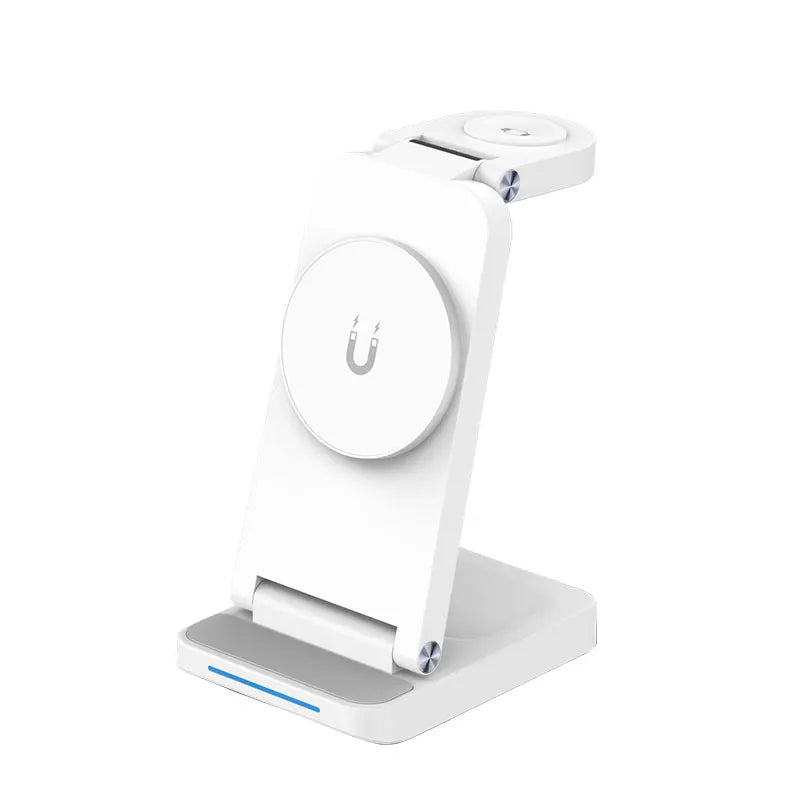 TIMESS 3 IN 1 15W Wireless Charger For iPhone17 16 15 14 PROMAX For Apple Watch Series 11 10-1 For Airpods Pro Charging Station