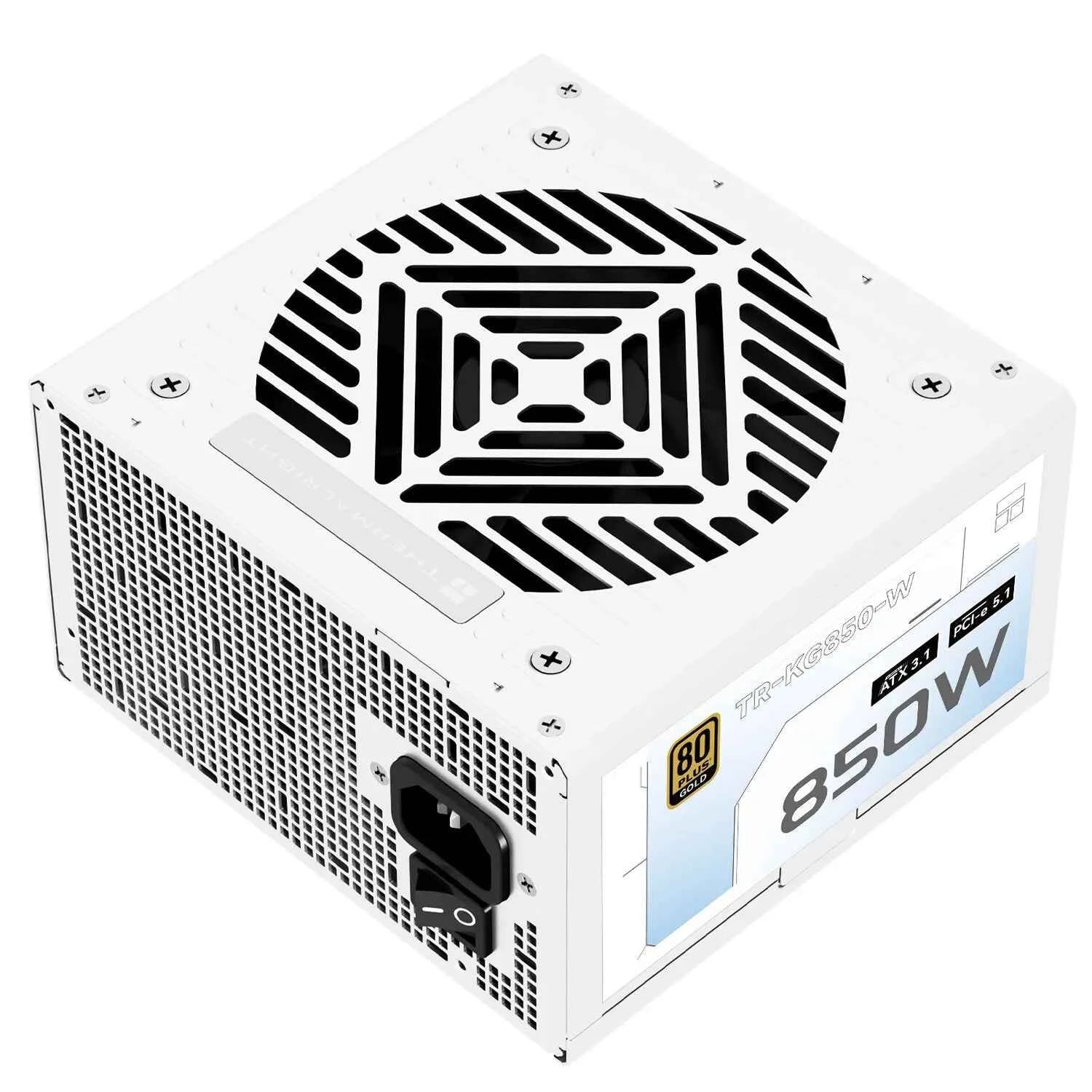 Thermalright TR-KG850 White Gold medal fully modular power supply/support ATX3.1/Voltage 100-240V/850W/750W support PCI-E5.1