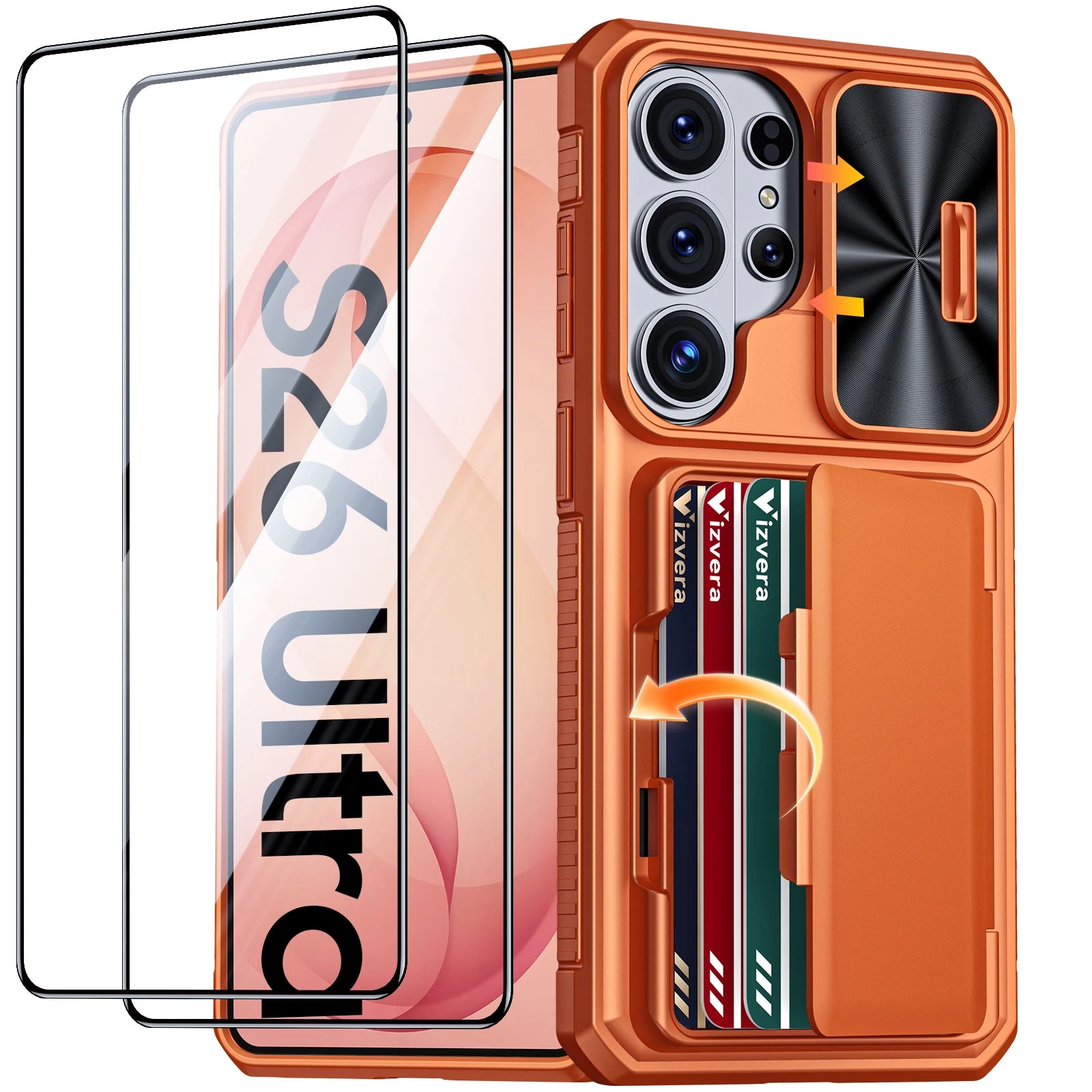 For Galaxy S26 Ultra Case Wallet-Full Body Protective with Card Holder(4 Cards) Camera Cover & Kickstand for Women & Men-Gray