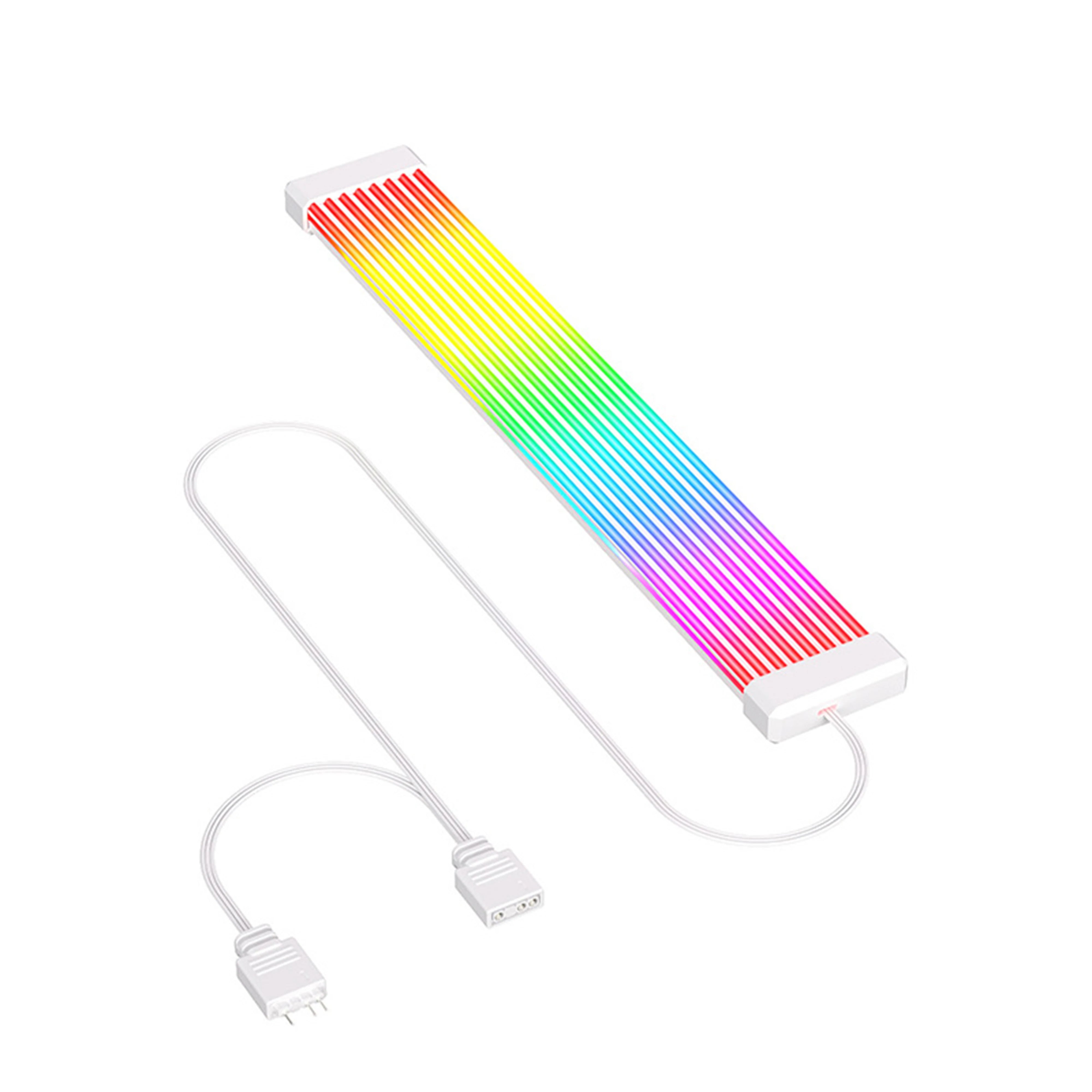 5V ARGB Rainbow 24Pin 8Pin PSU Extension Cable, ARGB LED Sync ATX Gaming PC Case Decor Light Strip