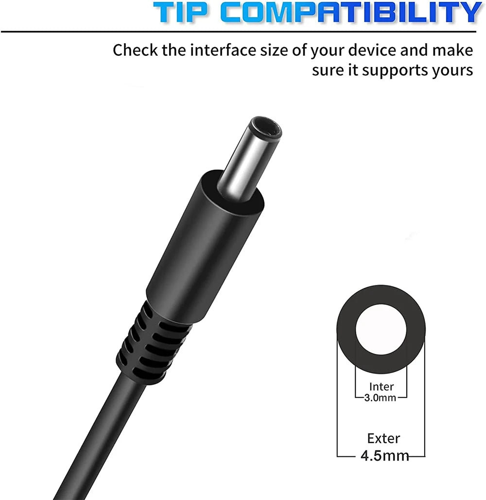 65W 45W Charger for Dell Laptop Inspiron 11/13/14/15/17 3000 5000 7000 Serie (3583 3593 5570) Latitude E5450 XPS 13 Adapter Powe