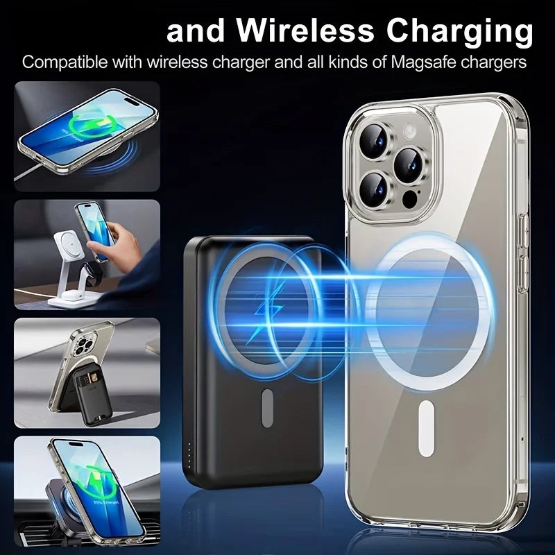 Phone Case - This new magnetic high transparency PC phone case provides complete protection and is compatible with wireless charging, suitable for iPhone 13 to 17, including Pro and Pro Max versions