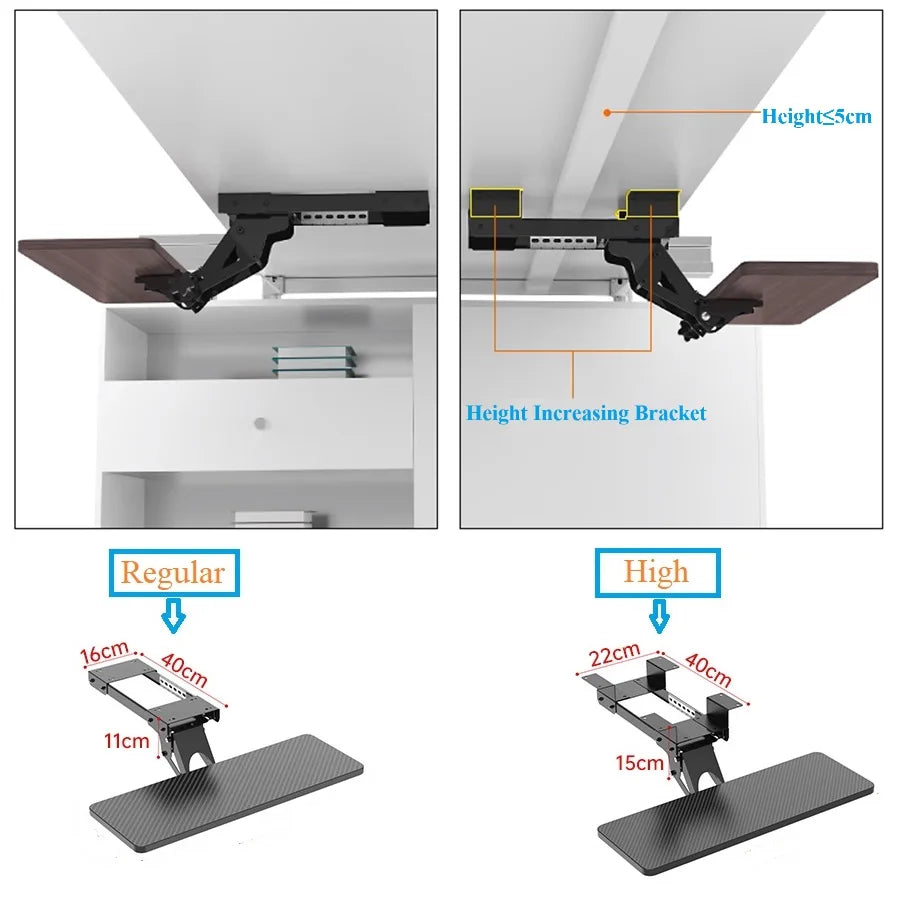 Adjustable Ergonomic Keyboard Tray Under Desk Mount