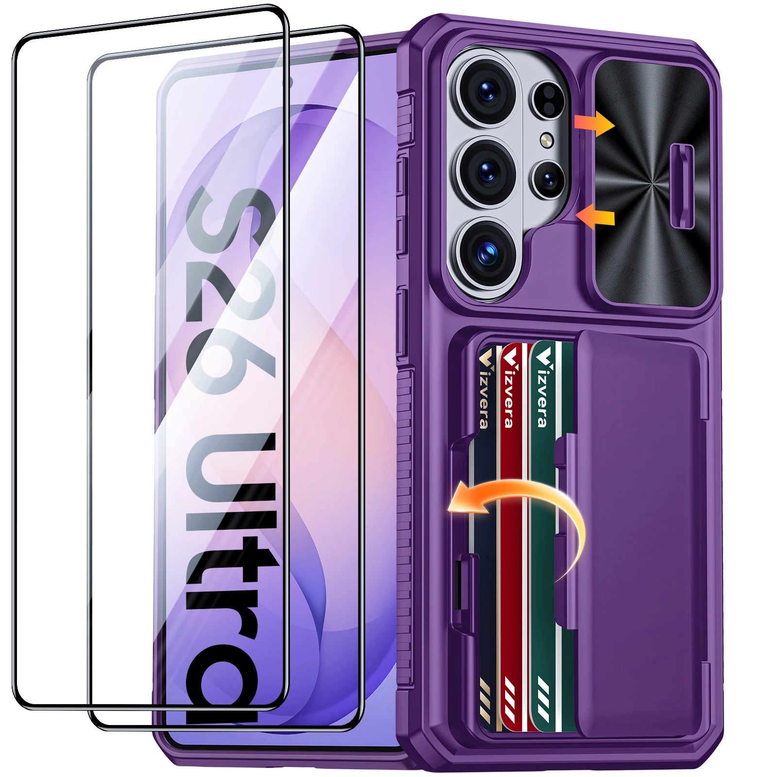 For Galaxy S26 Ultra Case Wallet-Full Body Protective with Card Holder(4 Cards) Camera Cover & Kickstand for Women & Men-Gray