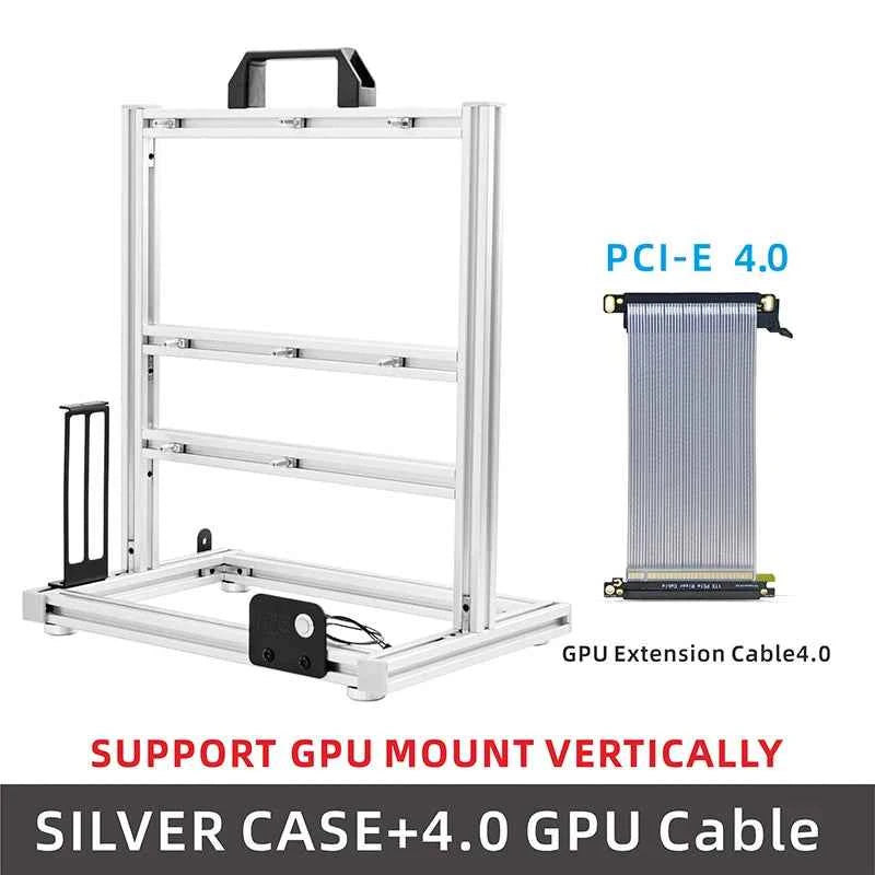 METALFISH BlockCase Aluminum Open Frame Case Support ATX/M-ATX Mainboard GPU Mount Horizontally 240 Water Cooler Gaming Cabinet