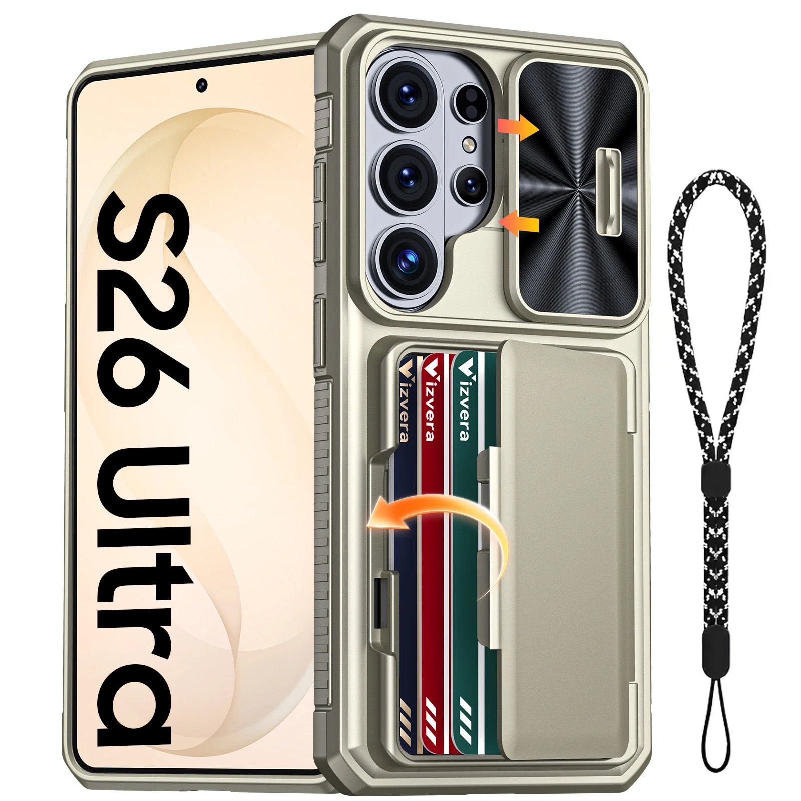For Galaxy S26 Ultra Case Wallet-Full Body Protective with Card Holder(4 Cards) Camera Cover & Kickstand for Women & Men-Gray