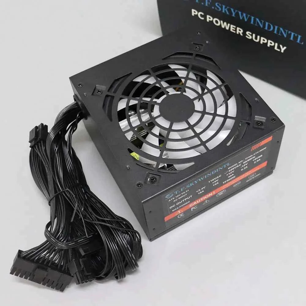 Fonte 500w PSU12V PC Power Sources For Office 500W 24pin ATX Computer Power Supply PSU 500W PC Gaming Power PC Gamer Source Game