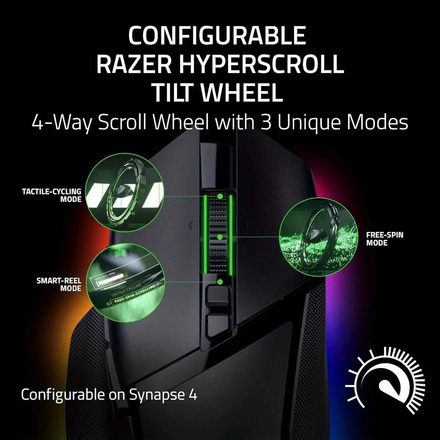 Razer Basilisk V3 Pro Wireless Gaming Mouse - 35K DPI, 13 Buttons, Chroma RGB, Optical Switches, Up to 140Hr Battery