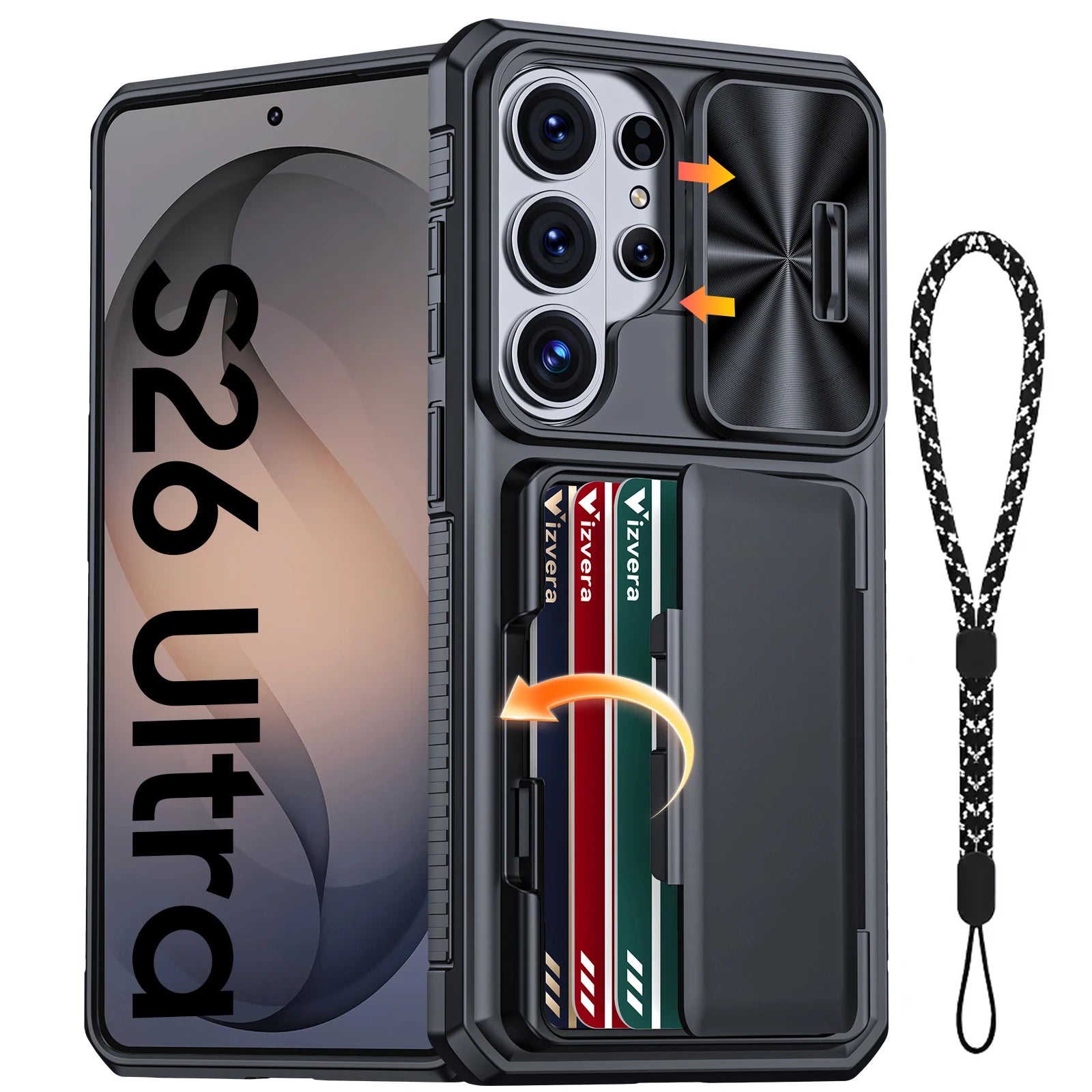 For Galaxy S26 Ultra Case Wallet-Full Body Protective with Card Holder(4 Cards) Camera Cover & Kickstand for Women & Men-Gray