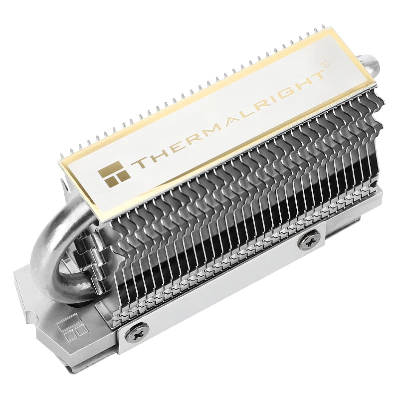 Thermalright HR-09 2280 M.2 Solid State Drive AGHP Heat Pipe Heat Sink Radiator M.2 SSD Cooler Gasket with Thermal Silicone Pad