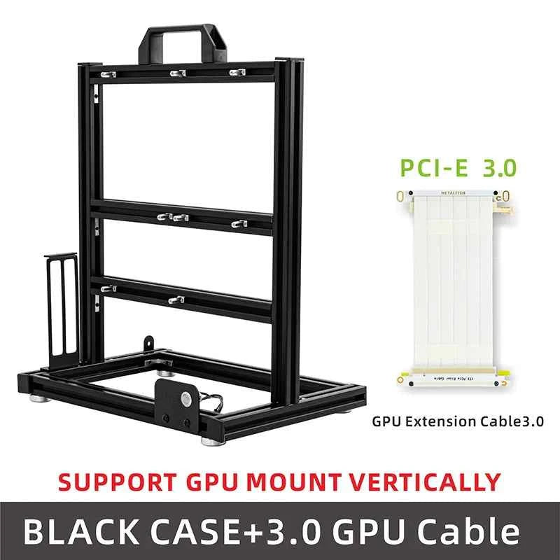 METALFISH BlockCase Aluminum Open Frame Case Support ATX/M-ATX Mainboard GPU Mount Horizontally 240 Water Cooler Gaming Cabinet