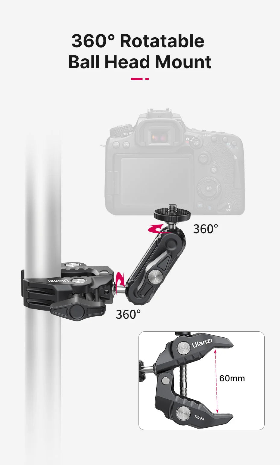 Ulanzi ST-29 Universal Tablet Tripod Mount Stand Phone Holder w Cold Shoe For iPhone iPad Air Pro Horizontal Vertical Shooting