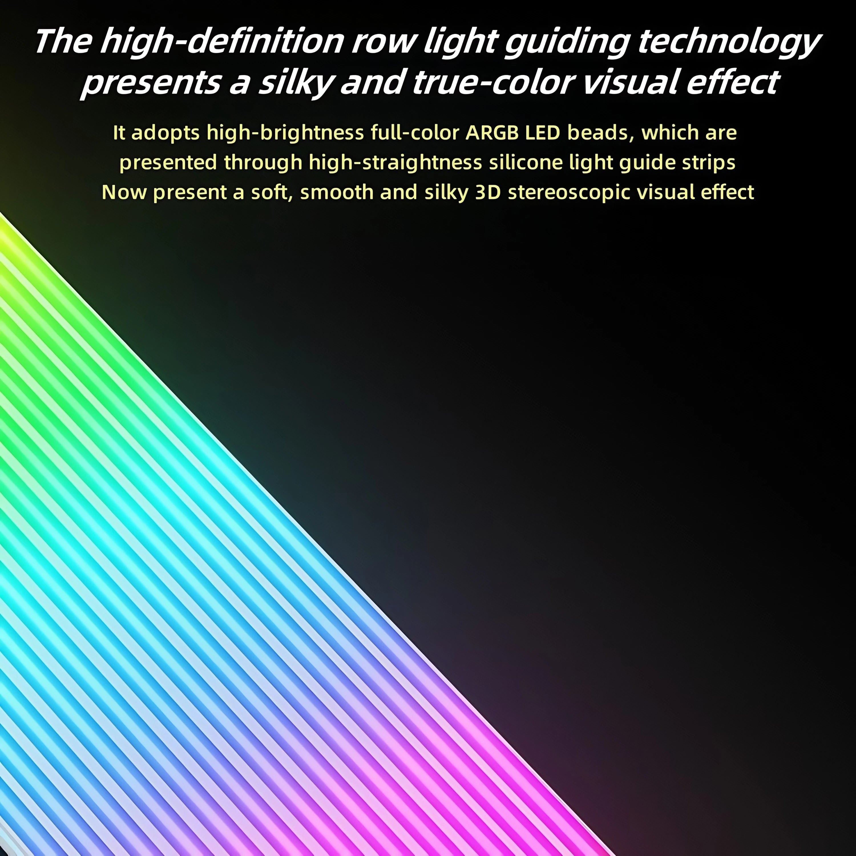 5V ARGB Rainbow 24Pin 8Pin PSU Extension Cable, ARGB LED Sync ATX Gaming PC Case Decor Light Strip