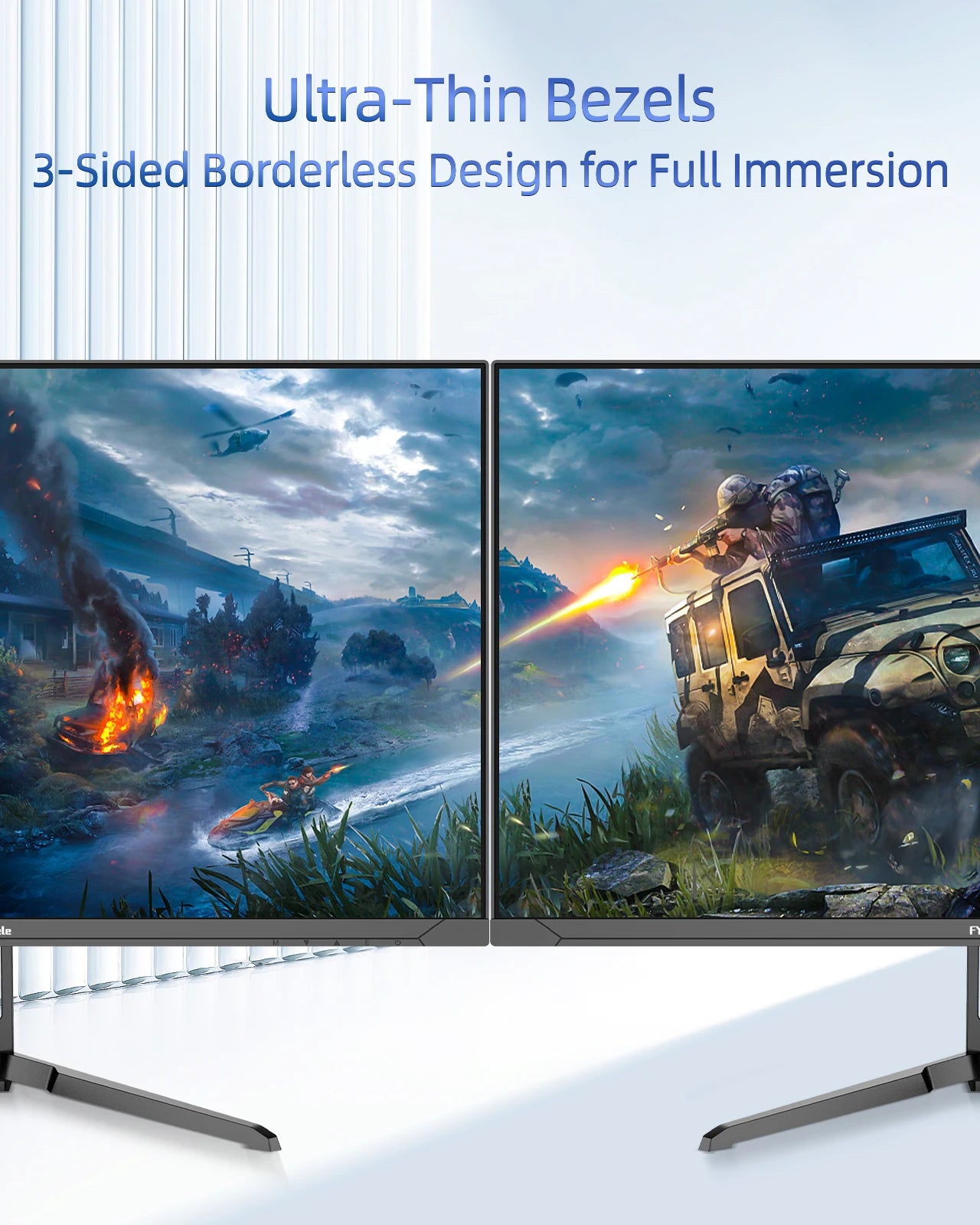 FYHXele 24.5 Inch HDMI DP Gaming Monitor Wide View Angle 320Hz 1080P PC Monitor 1ms Fast Response with LED Background Light