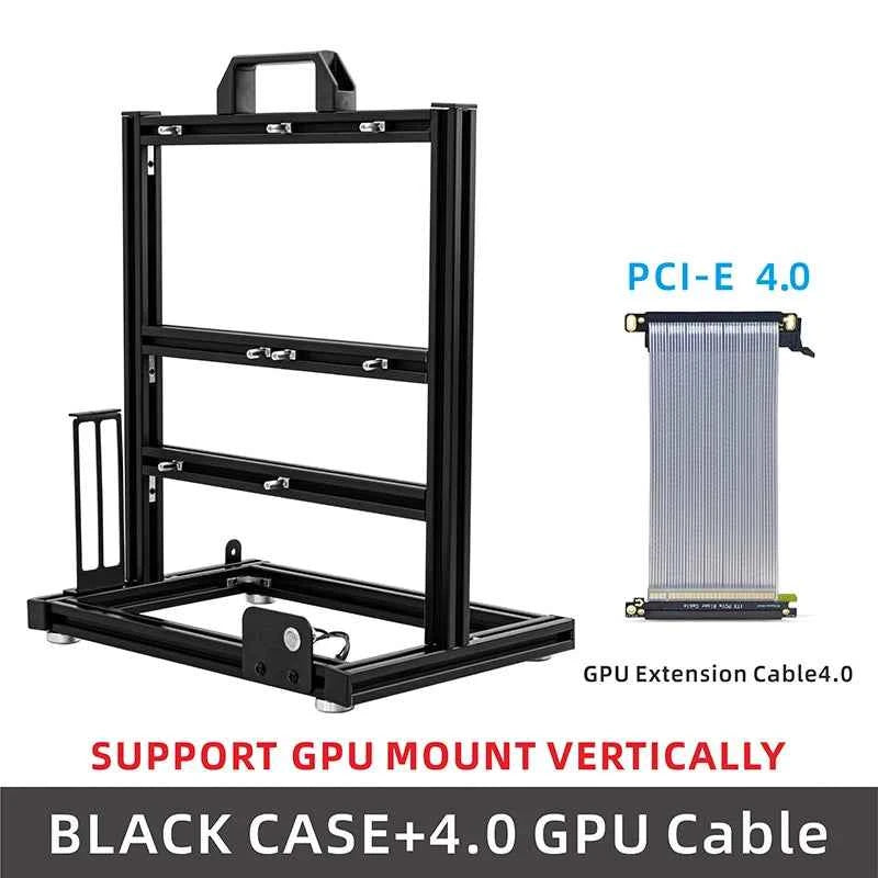 METALFISH BlockCase Aluminum Open Frame Case Support ATX/M-ATX Mainboard GPU Mount Horizontally 240 Water Cooler Gaming Cabinet