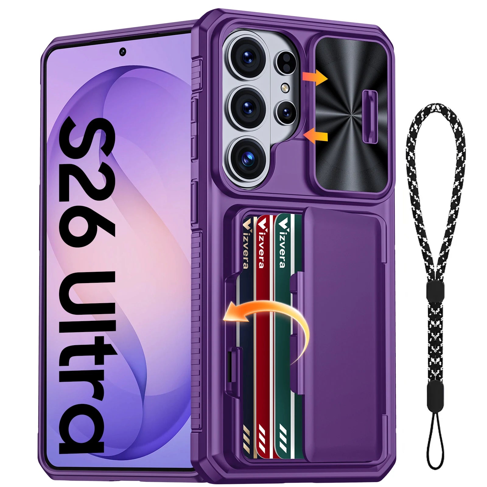 For Galaxy S26 Ultra Case Wallet-Full Body Protective with Card Holder(4 Cards) Camera Cover & Kickstand for Women & Men-Gray