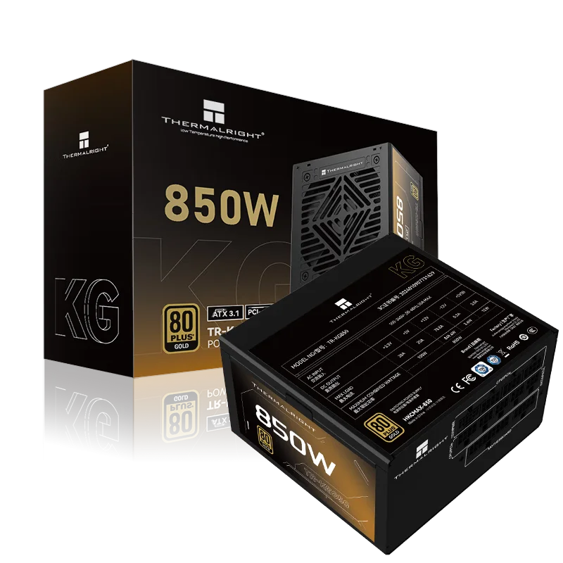 Thermalright TR-KG850 Black Gold medal fully modular power supply/support ATX3.1/Voltage 100-240V/850W/750W support PCI-E5.1 - WinSupport Tech
