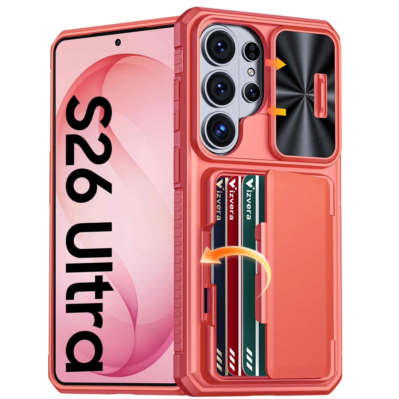 For Galaxy S26 Ultra Case Wallet-Full Body Protective with Card Holder(4 Cards) Camera Cover & Kickstand for Women & Men-Gray