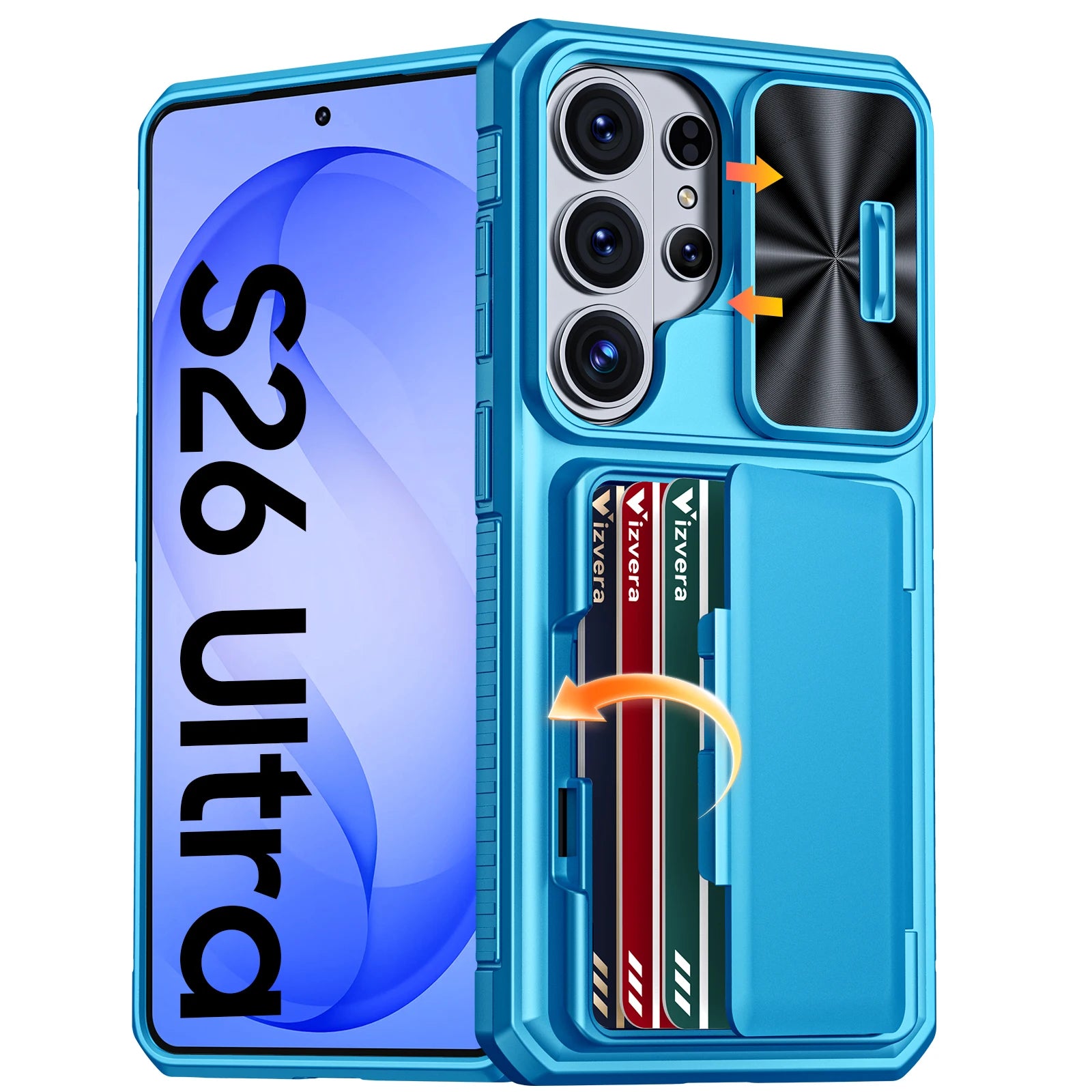 For Galaxy S26 Ultra Case Wallet-Full Body Protective with Card Holder(4 Cards) Camera Cover & Kickstand for Women & Men-Gray