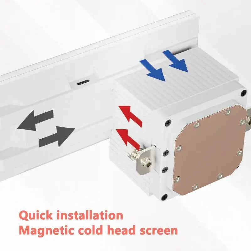 Thermalright TROFEO VISION 360 ARGB All-in-one water cold radiator，6.86-inch LCD display/Magnetic cold head/Support LGA1851/1700