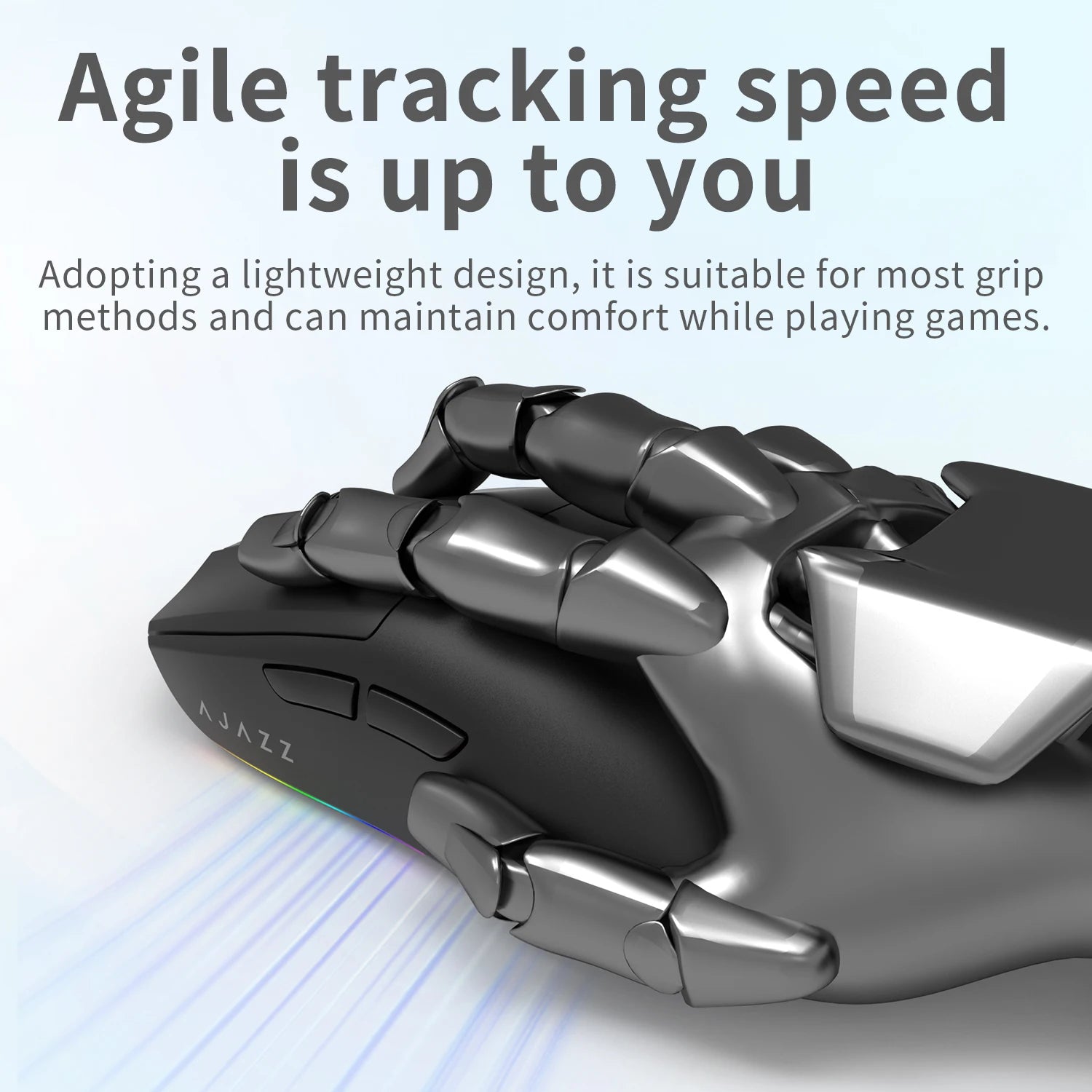 AJAZZ AJ139 V2 MC Magnetic Wireless Mouse, Ergonomic & Lightweight, for PC Gaming and Office Use, PAW3395 Sensor