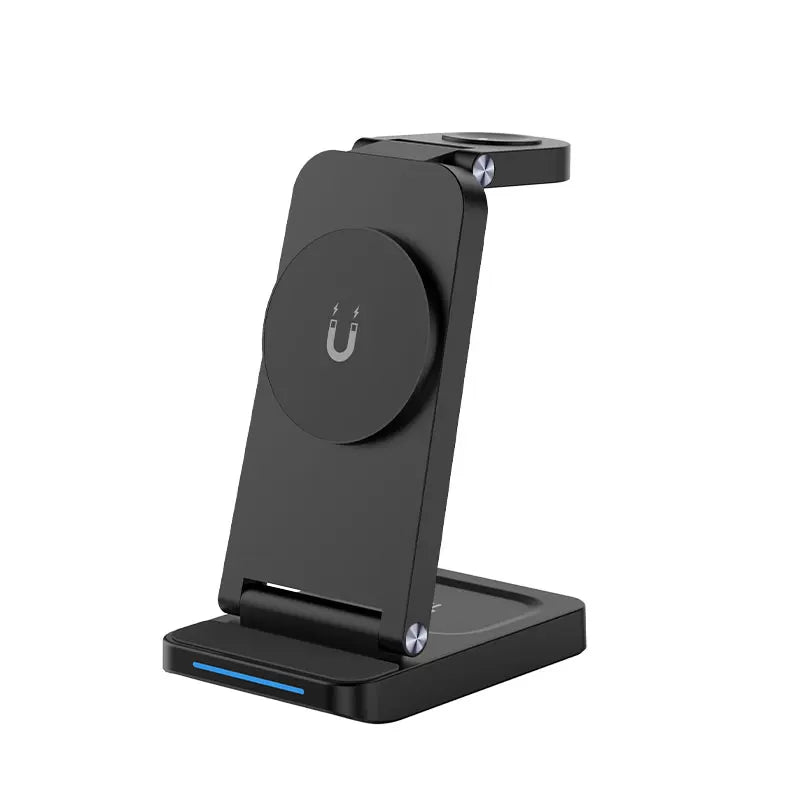 TIMESS 3 IN 1 15W Wireless Charger For iPhone17 16 15 14 PROMAX For Apple Watch Series 11 10-1 For Airpods Pro Charging Station