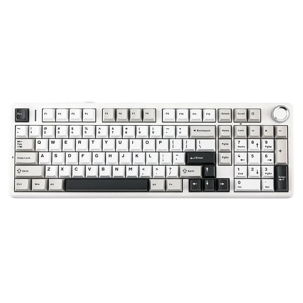 AULA F99pro Wireless Gaming Keyboard Gasket Structure Compatible with 3/5 Pins Hot-swap Mechanical Keyboard with Media Knob
