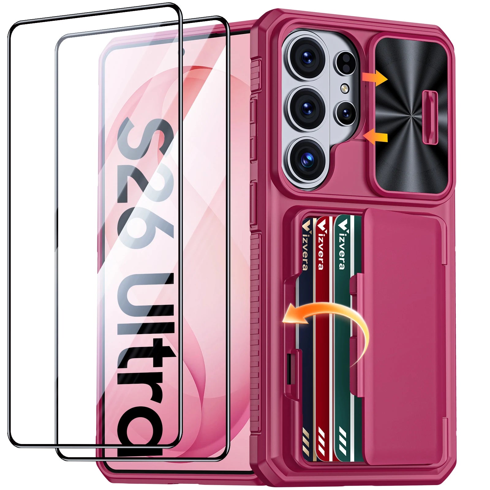 For Galaxy S26 Ultra Case Wallet-Full Body Protective with Card Holder(4 Cards) Camera Cover & Kickstand for Women & Men-Gray