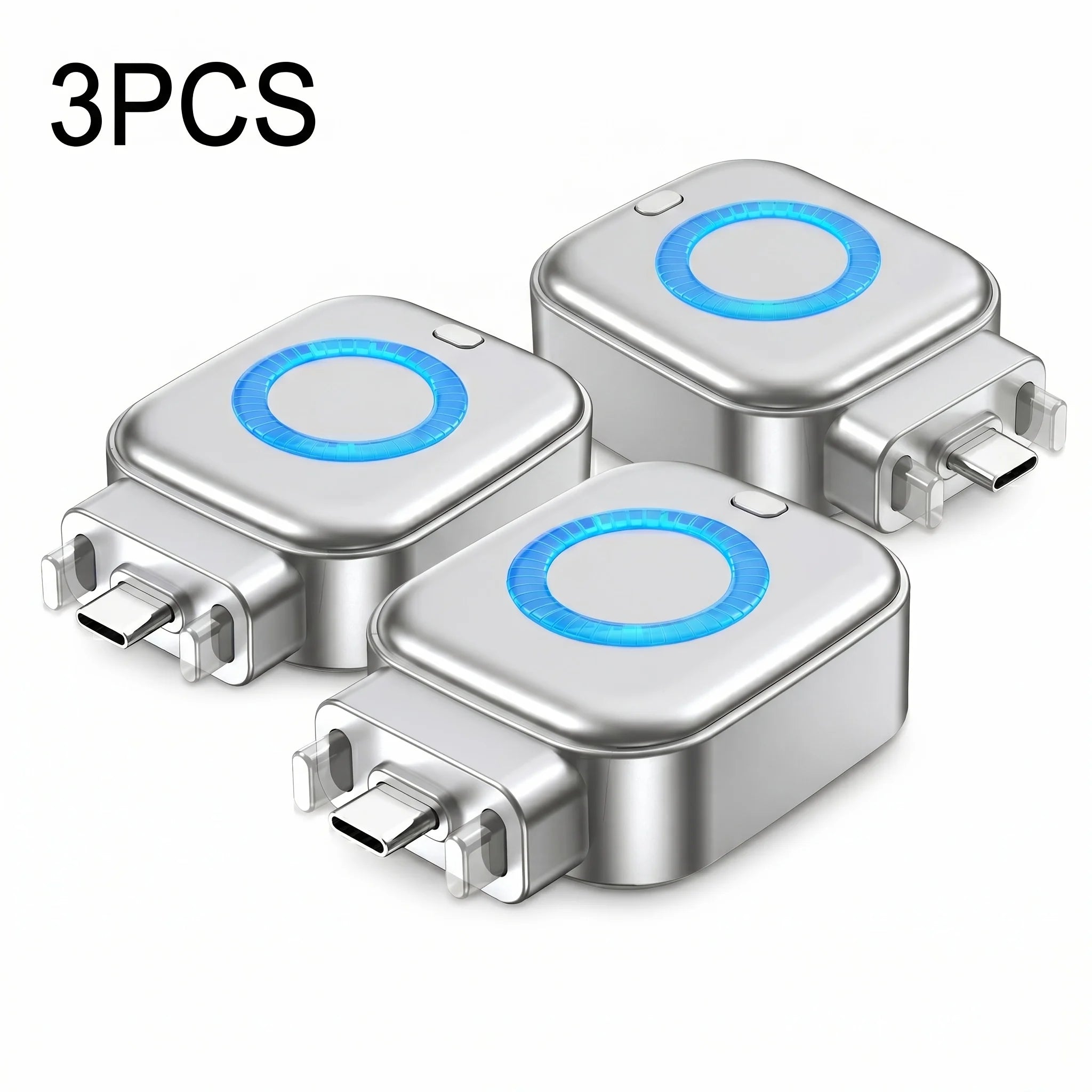 Smart AI Auto Power Off Type-C Fast Charger RGB LED Safe Overnight Charging Device For iPhone 15 Android