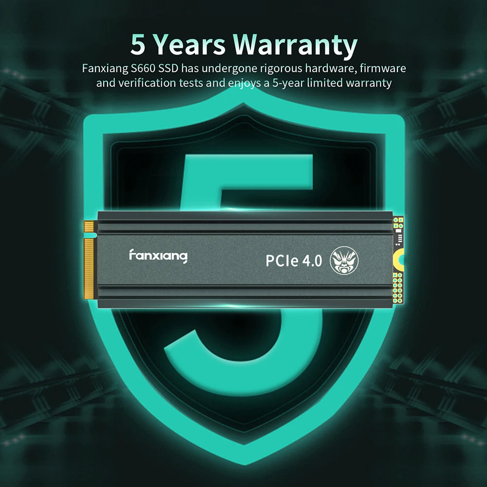 Fanxiang S660 M.2 SSD 500GB 1TB 2TB 5000MB/s M.2 NVMe PCIe4.0x4 SSD Internal Solid State Drive For PS5/PlayStation5 Desktop Pc - WinSupport Tech