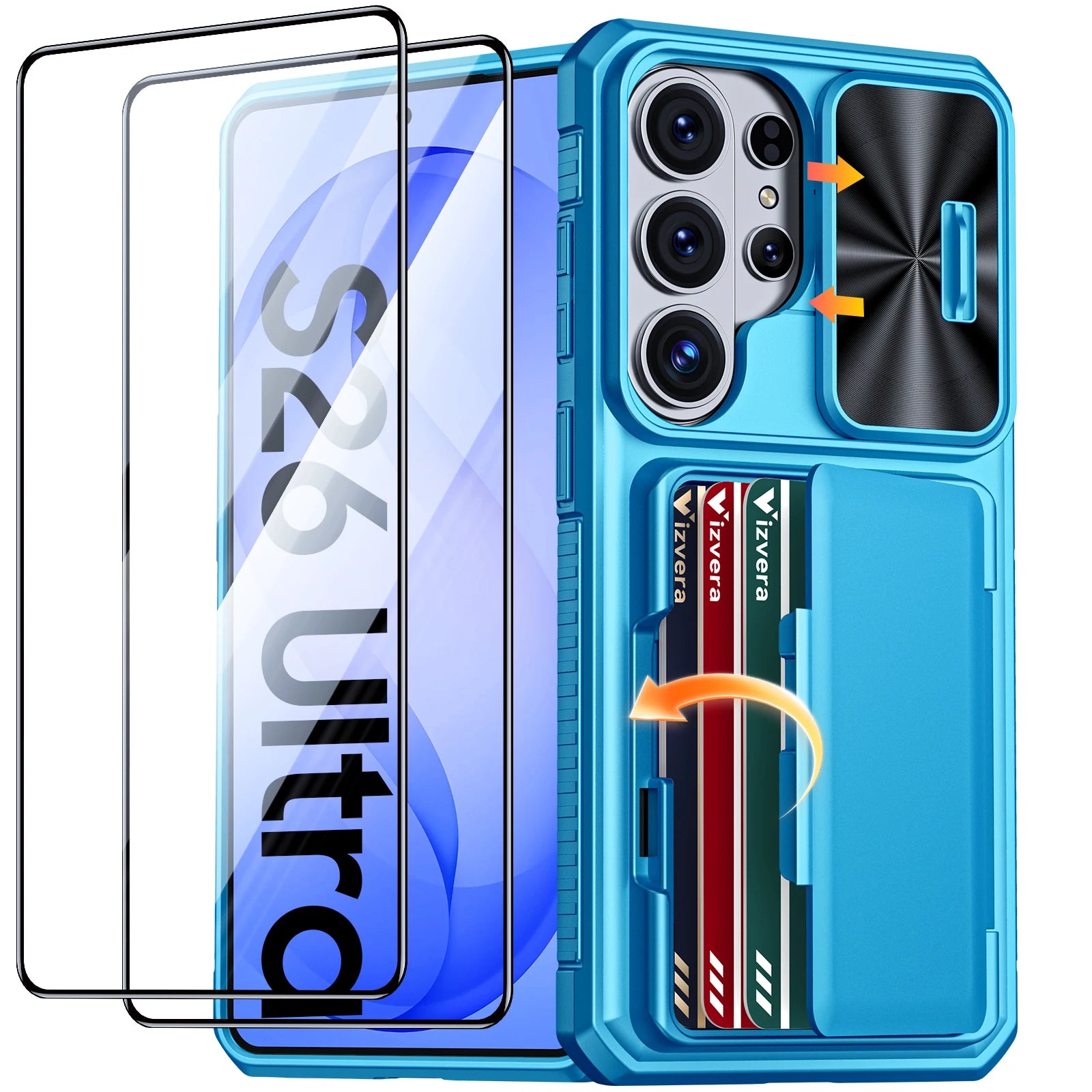 For Galaxy S26 Ultra Case Wallet-Full Body Protective with Card Holder(4 Cards) Camera Cover & Kickstand for Women & Men-Gray