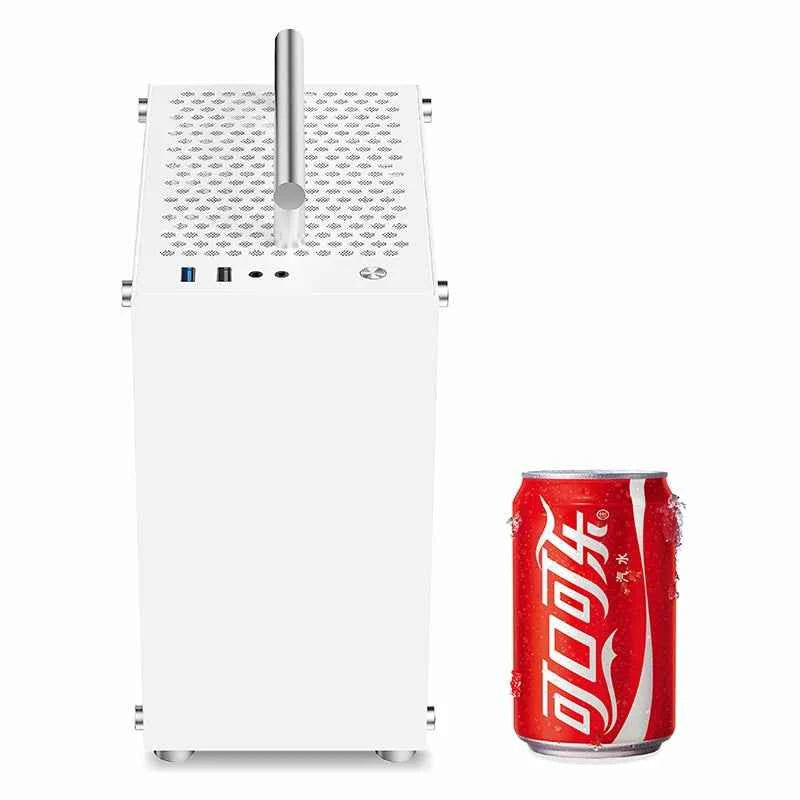 METALFISH T40 Mini ITX Black Case 7L Gaming Computer Chassis Compact transparent PC Support SFX PSU/70mm Cooler/206mm GPU