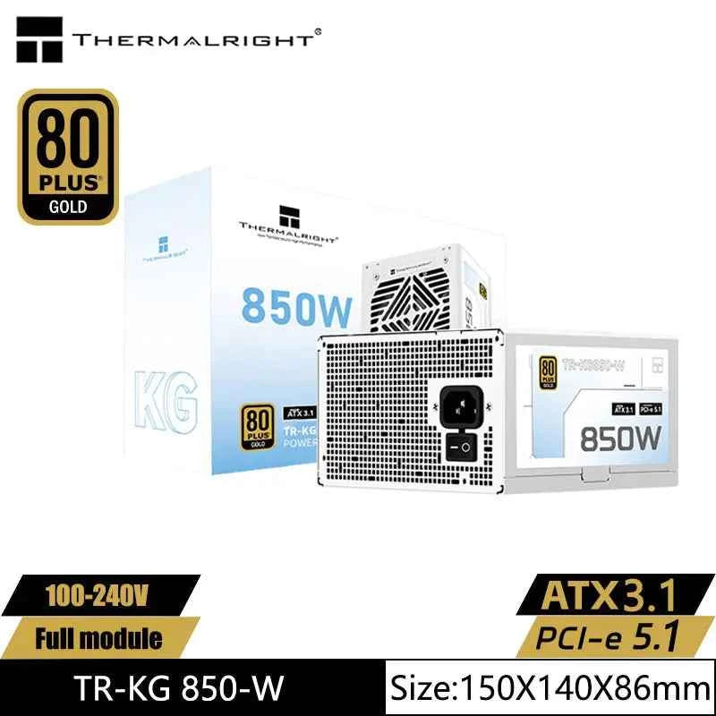Thermalright TR-KG850 White Gold medal fully modular power supply/support ATX3.1/Voltage 100-240V/850W/750W support PCI-E5.1