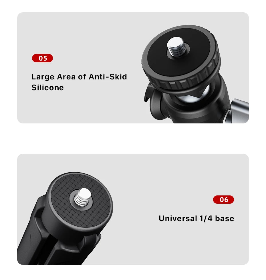 Ulanzi U-Vlog Lite Extendable Tripod Dual Cold Shoe Ball Head Volg Tripod for Smartphone Sony Canon Nikon DSLR Camera