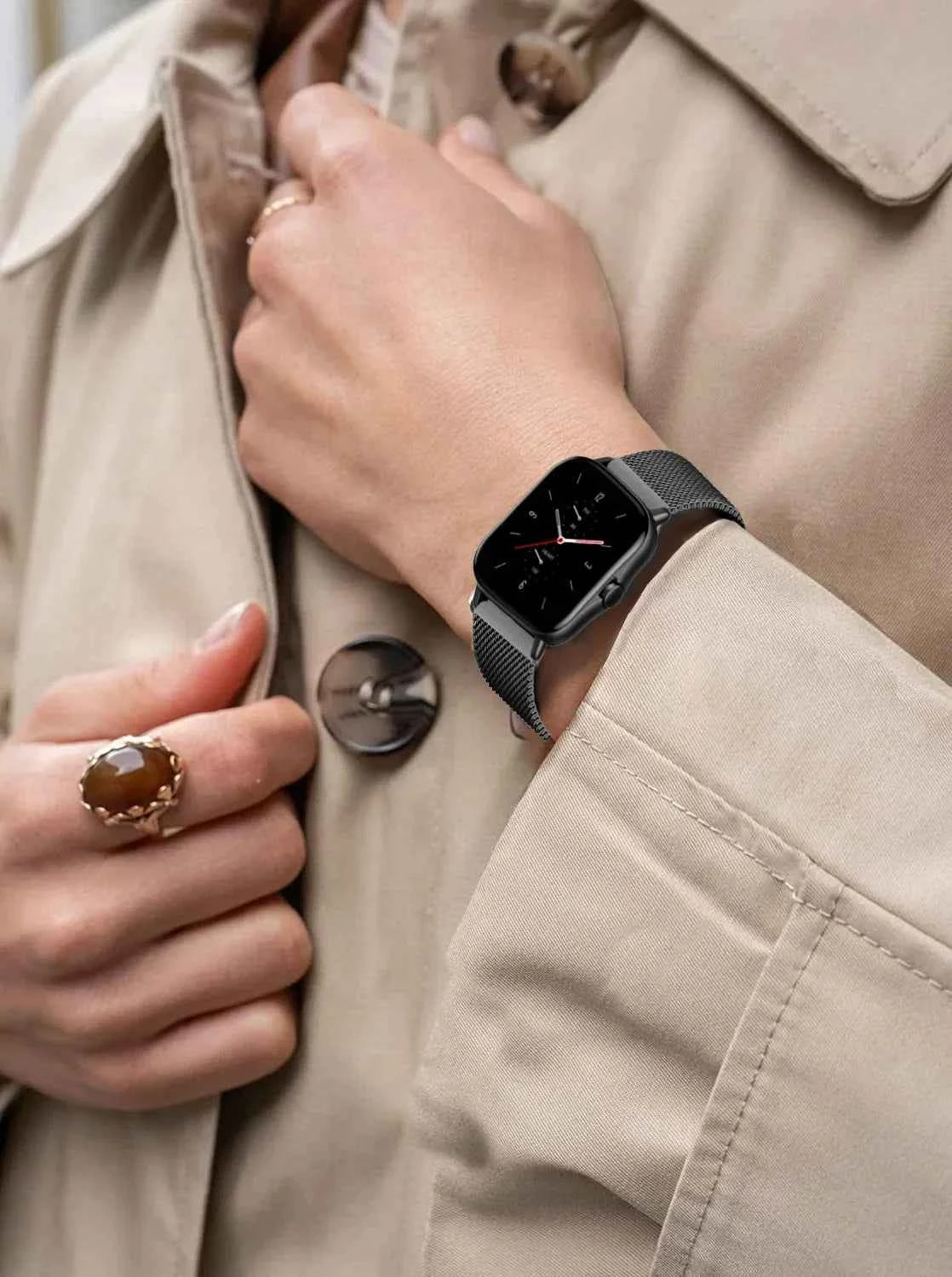 20mm/22mm Milanese band For Amazfit GTS/2/2e/3/4/GTS2 Mini/GTR 42mm/47mm/GTR2/3/4/Pro stratos Metal Bracelet Amazfit bip strap